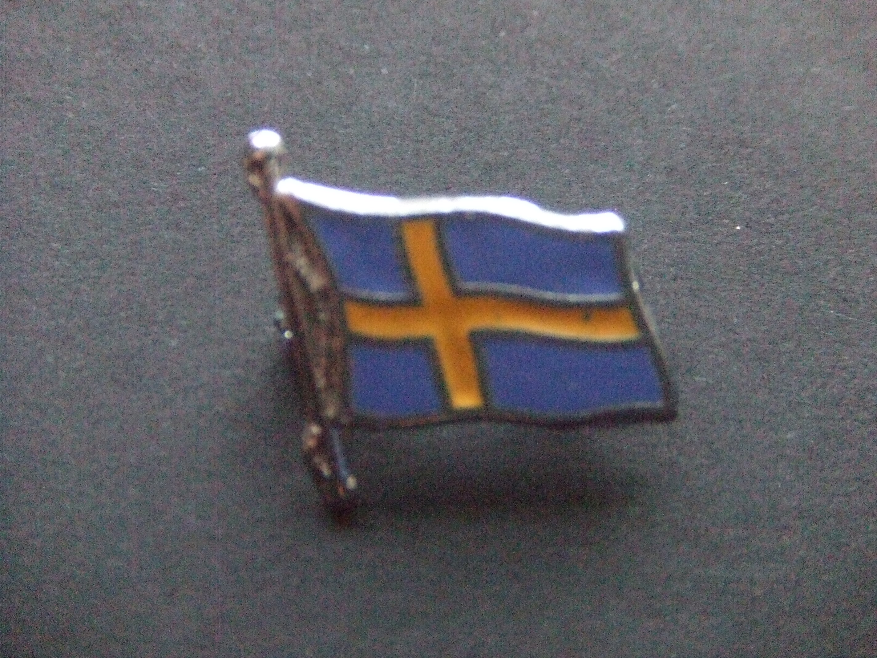 Vlag van Zweden zilverkleurig